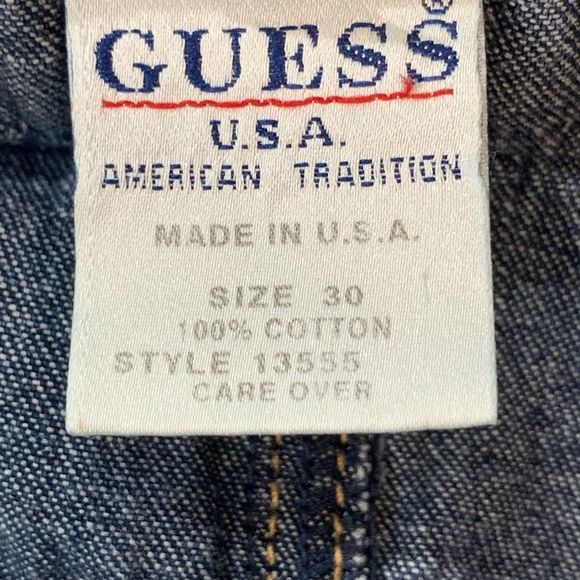 Vintage Guess Women’s Denim Skirt Raw Hem Fringe 90’s Y2K Pockets Size 30 - Picture 10 of 12